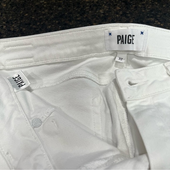 PAIGE White Verdugo Ankle Crop Mid Rise Women's Jean Denim Pants Stretch Casual - Picture 9 of 16